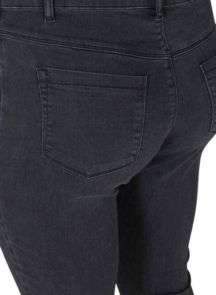 Jeggings i bomullsmiks, Grey Denim, Packshot image number 3