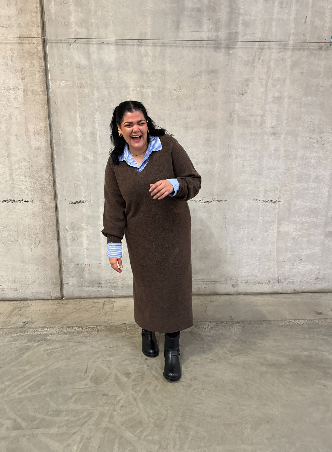 Zizzi Brune og bl&aring; nyanser, , Model