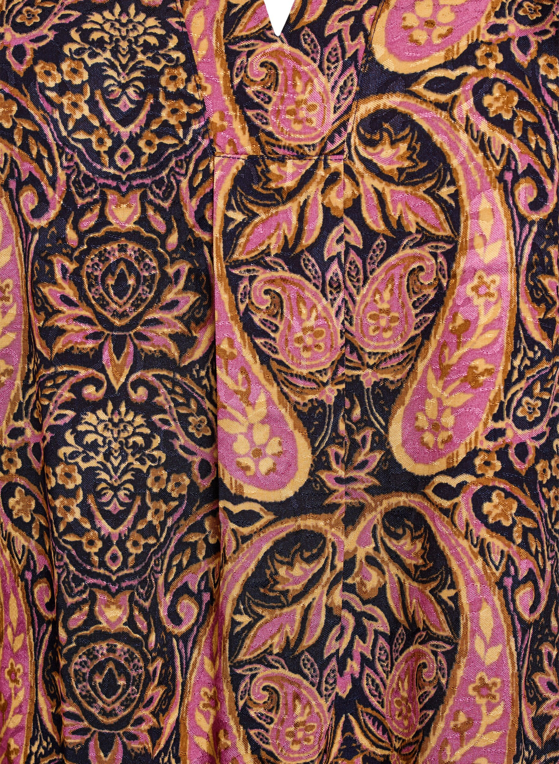 Zizzi Bluse med paisleym&oslash;nster og 3/4 ermer, Bl&aring;, Packshot image number 2