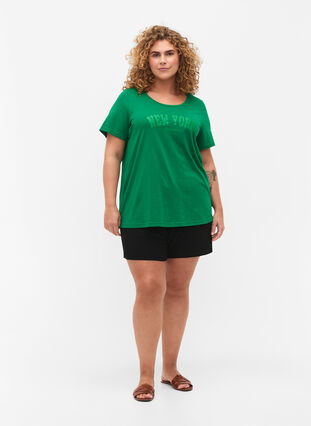 T-skjorte i bomull med tekst, Jolly Green W. New, Model image number 2