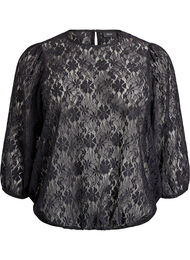 Blondebluse med 3/4-ermer, Svart
