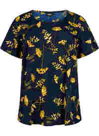 FLASH - Bluse med korte ermer og mønster