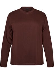 Basis T-skjorte med lange ermer, Brun