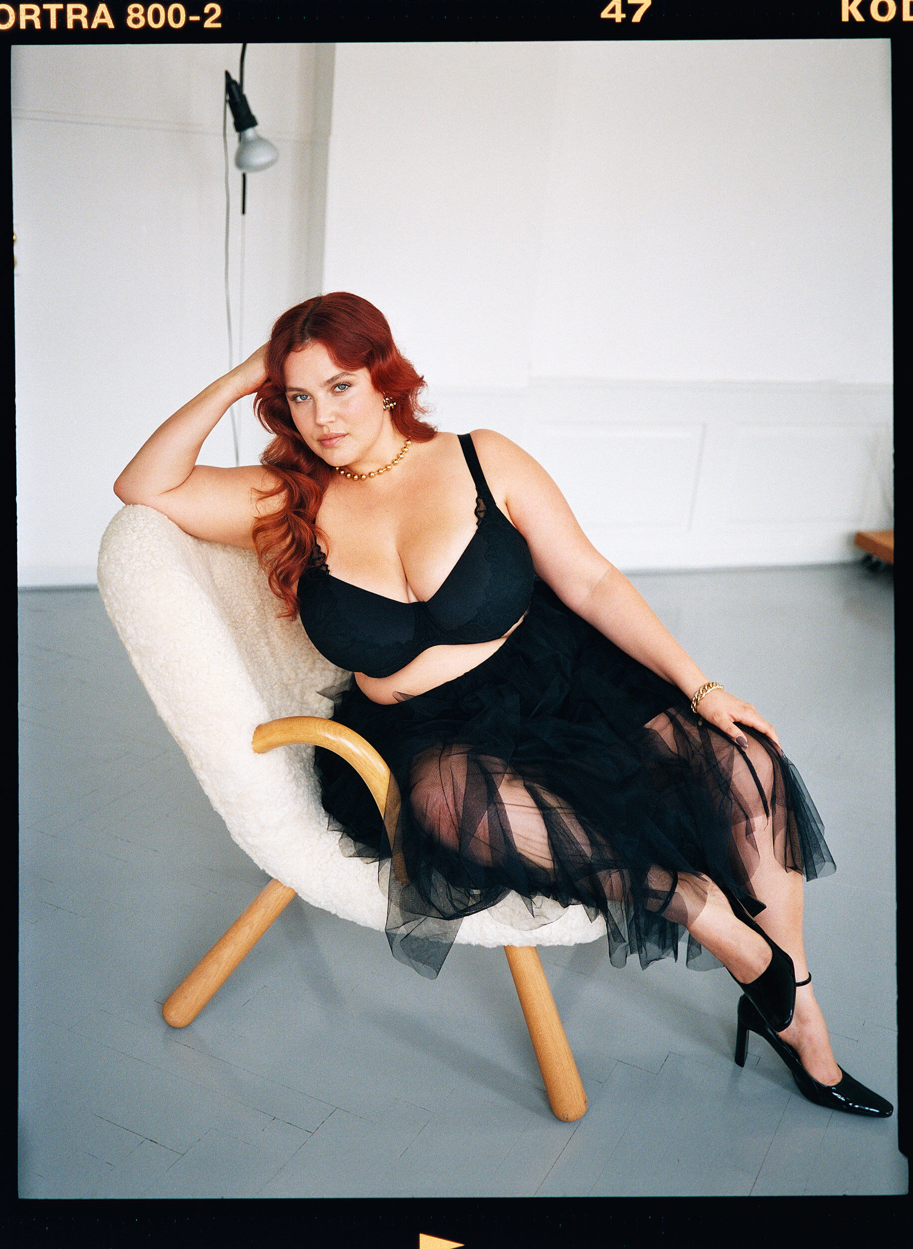 Zizzi Polstret BH med blonder, Svart, Image image number 0