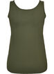 Ensfarget basic topp i bomull, Gr&oslash;nn, Packshot image number 1