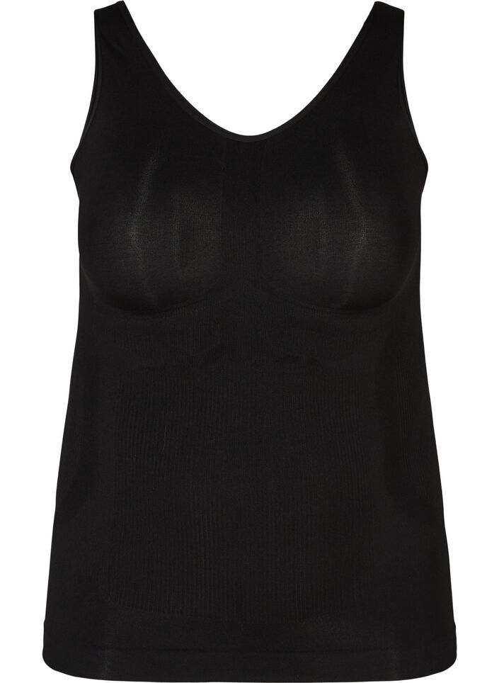 Shapewear topp med brede stropper, Svart, Packshot image number 0
