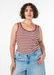 Stripete ribbestrikket singlet, R&oslash;d, Model image number 0