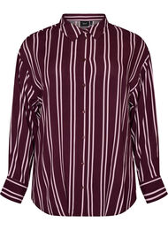 Stripete nattkjole, M&oslash;rk Bordeaux