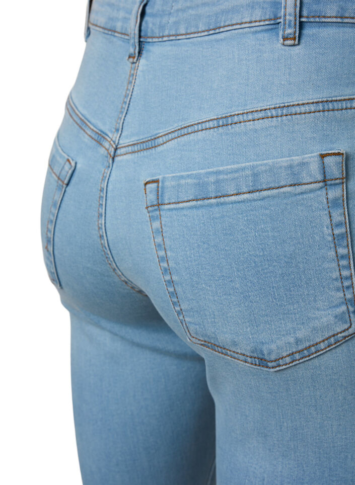Ellen bootcut jeans med høyt liv, Blå, Packshot image number 3