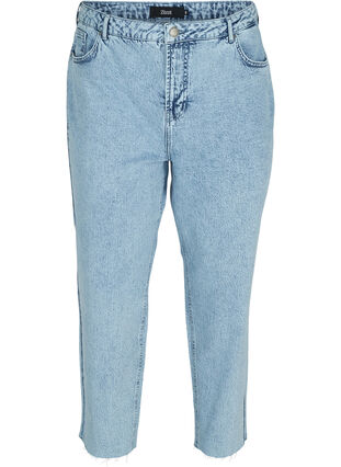 Cropped mom fit Mille jeans med en løs passform, Snow Wash 2, Packshot image number 0