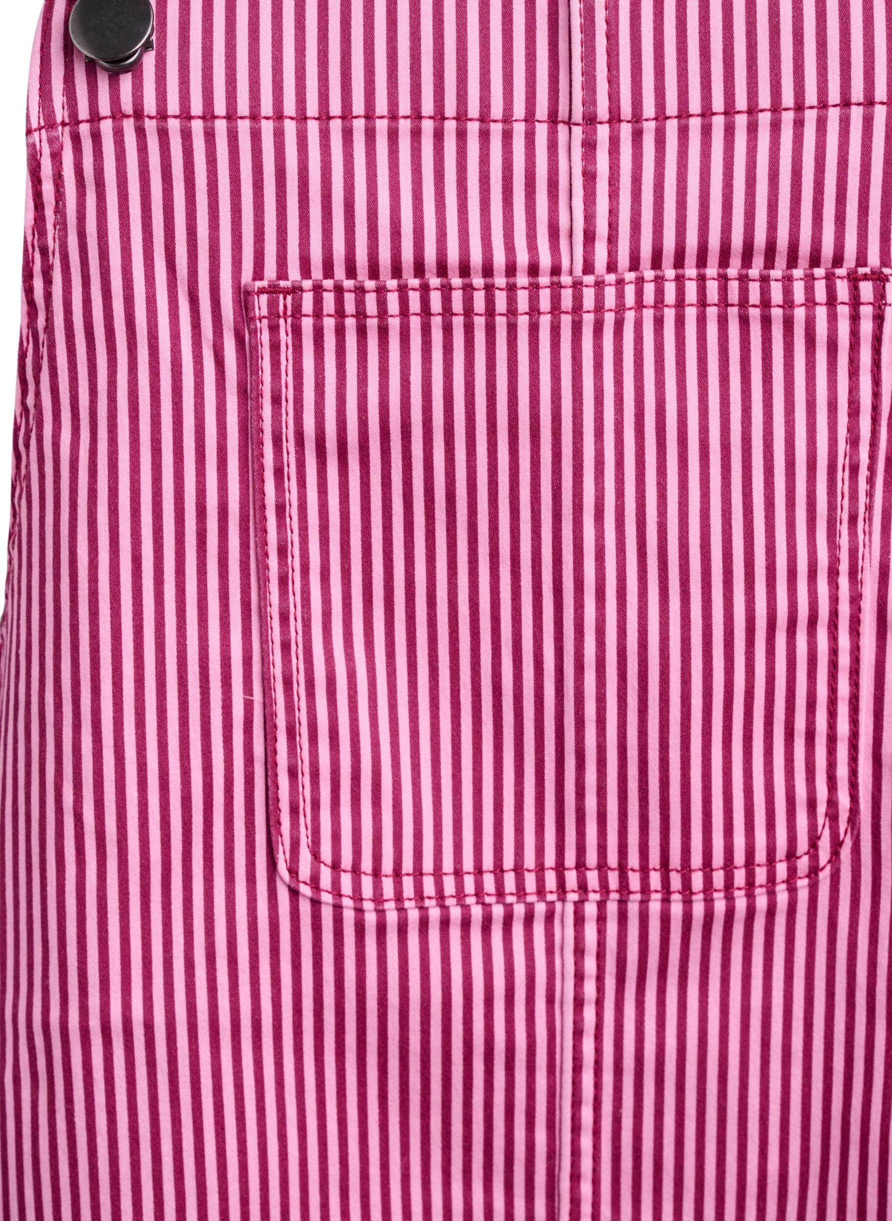 Zizzi Kort stripete snekkerkjole, Red Stripe, Packshot image number 2