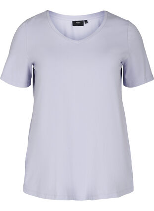 Basis T-skjorte med V-hals, Cosmic Sky, Packshot image number 0