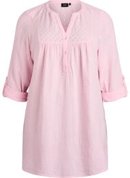 Bomullsmuslin tunika med broderie anglaise, Rosa