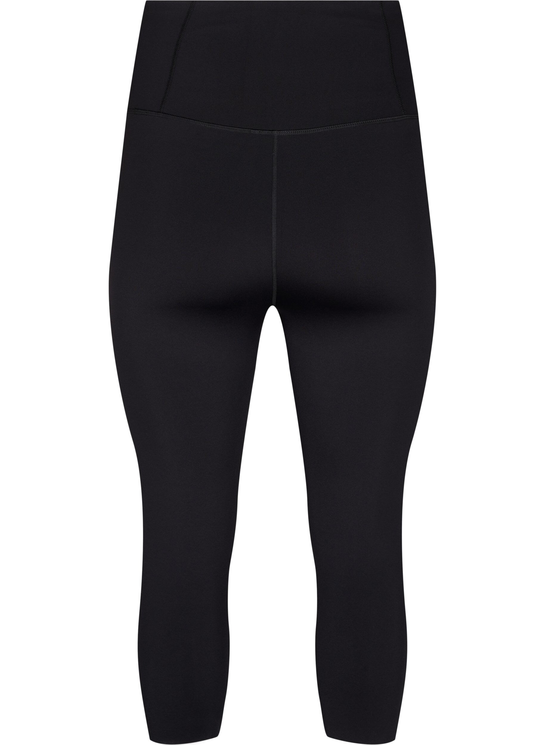 Zizzi CORE, SUPER TENSION TIGHTS - 3/4 treningstights med lomme, Black, Packshot image number 1