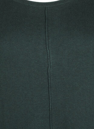 Zizzi Strikket kjole i bomull og viskoseblanding, Grønn, Packshot image number 2