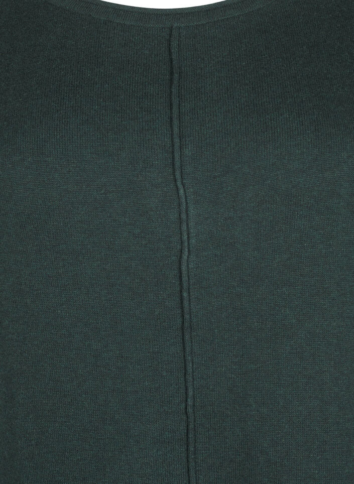 Strikket kjole i bomull og viskoseblanding, Grønn, Packshot image number 2