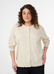 FLASH - Finstrikket cardigan med rund hals, Beige, Model image number 0