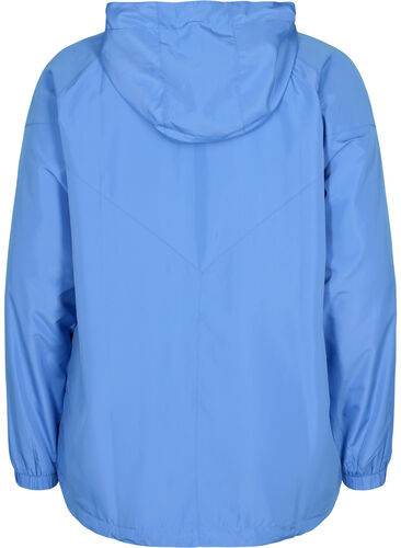 Justerbar kort jakke med hette, Ultramarine, Packshot image number 1