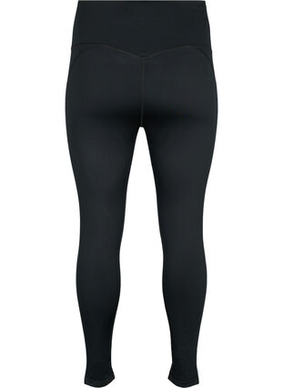 Zizzi Treningstights med fleece fôr, Black, Packshot image number 1