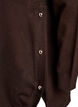 Strikkebluse med knapper i sidene, Brun, Packshot image number 3