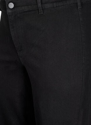 Zizzi Jeans med høy midje og vide ben, Svart, Packshot image number 2