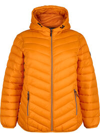 Lett jakke med hette, Orange Lett jakke med hette