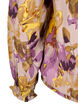 Smockbluse med blomstertrykk, Purple Flower, Packshot image number 3