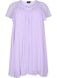 Løs kjole med korte ermer, Purple Heather