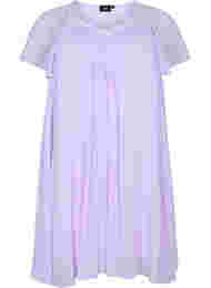 Løs kjole med korte ermer, Purple Heather