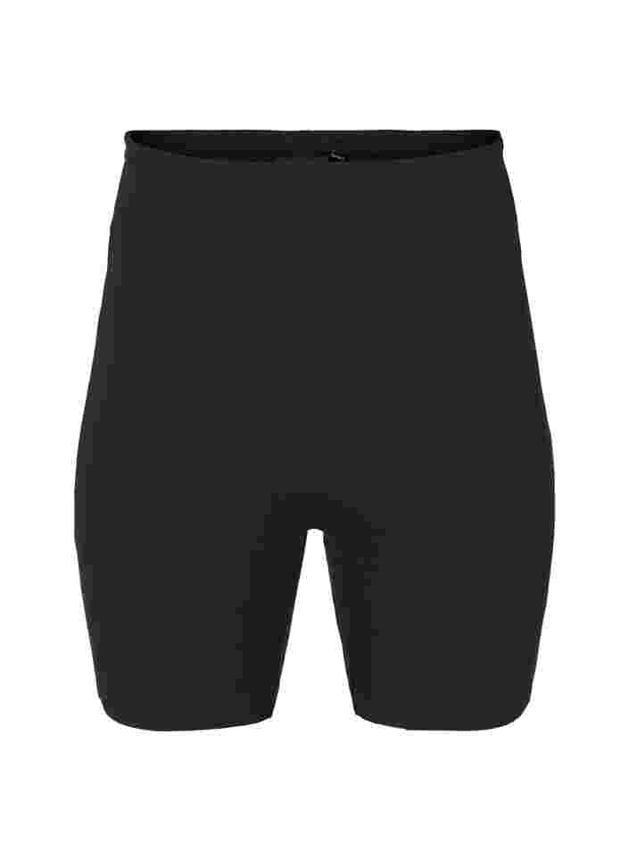 Light shapewear shorts med høyt liv, Black, Packshot