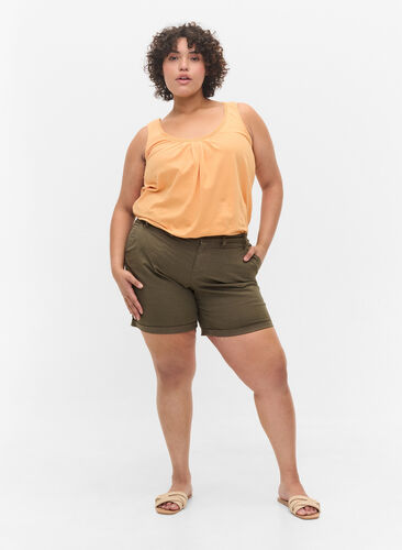 Shorts i bomull med lommer, Tarmac, Model image number 3