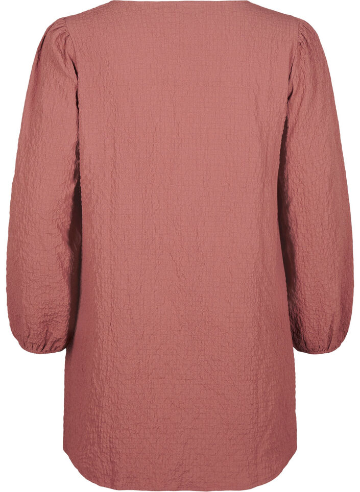 FLASH - Langermet tunika med rund hals, Brun, Packshot image number 1