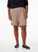Shorts med lommer og h&oslash;y midje, Brun, Model image number 3
