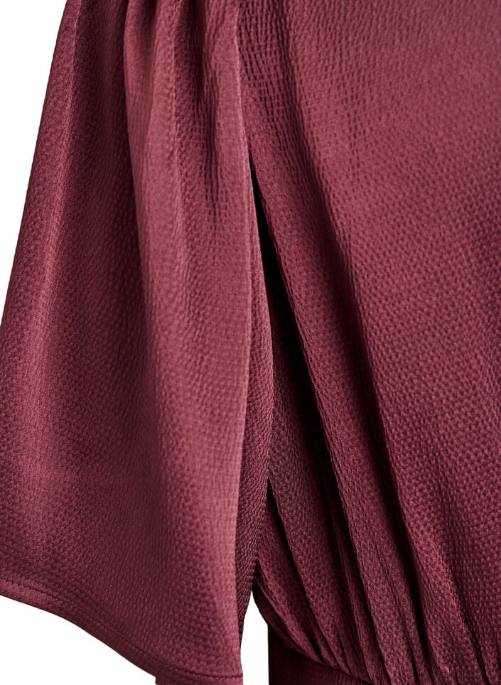 Empire partykjole i midilengde, Mørk Bordeaux, Packshot