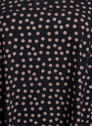 Zizzi Kortermet bomullskjole med trykt mønster, Brun, Packshot image number 2