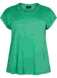 Kortermet T-skjorte i bomullsblanding, Kelly Green
