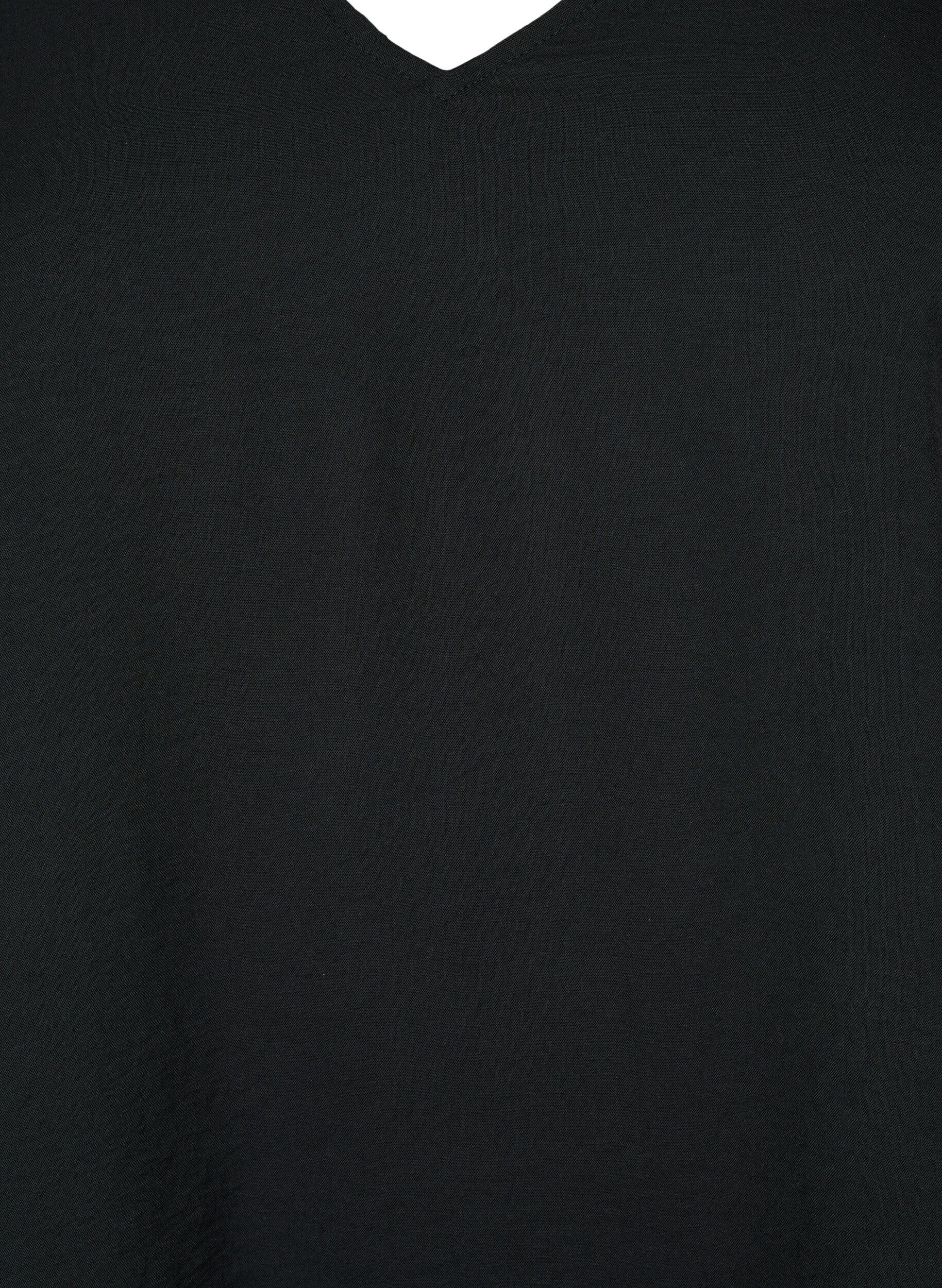 ZizziBluse med V-hals , Black, Packshot image number 2