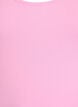 Ensfarget basic topp i bomull, Rosa, Packshot image number 2