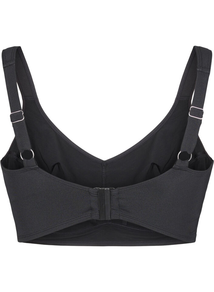 Bikinitopp med heldekkende passform, Black, Packshot