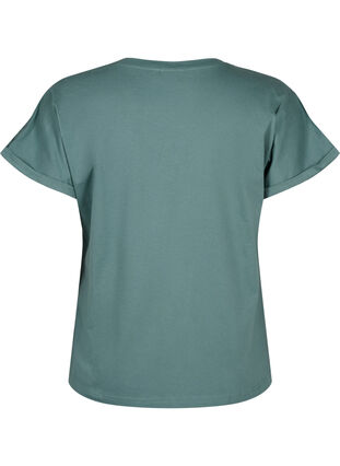 T-skjorte i økologisk bomull med engelsk broderi, Sea Pine, Packshot image number 1