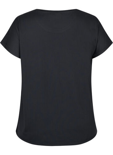 Kortermet trenings T-skjorte, Black, Packshot image number 1