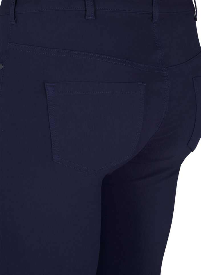 Slim fit bukser med lommer, Blå, Packshot image number 3