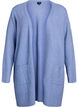 Ribbestrikket cardigan med lommer, Bl&aring;, Packshot image number 0
