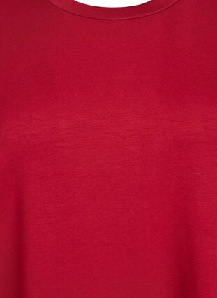 Zizzi T-skjortekjole i jersey med splitt i sidene, Rød, Packshot image number 2