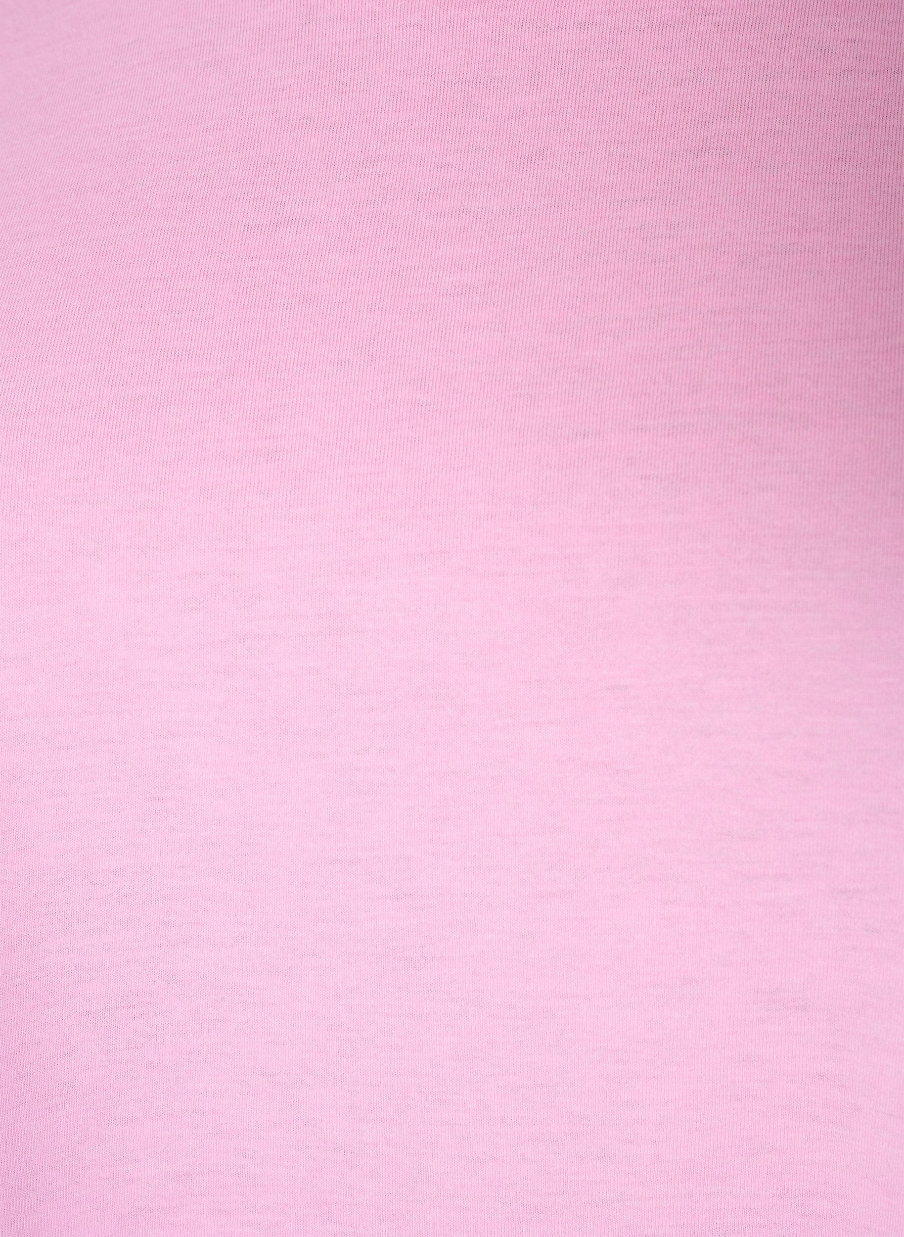 ZizziKortermet T-skjorte i bomullsblanding, Rosa, Packshot image number 2