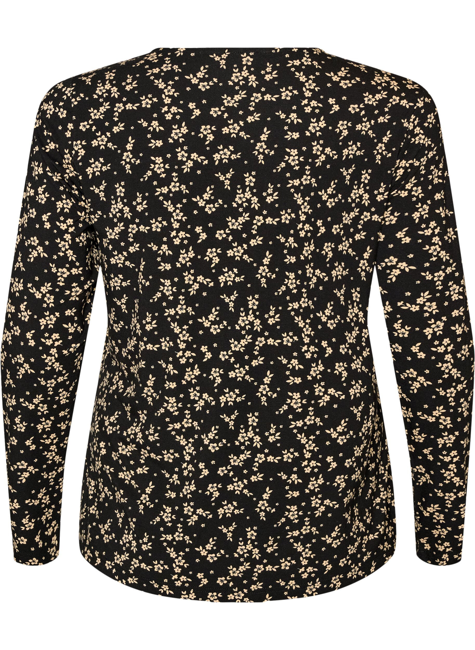 ZizziLangermet bluse, Svart, Packshot image number 1