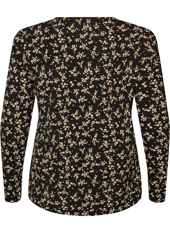 Langermet bluse, Svart, Packshot image number 1