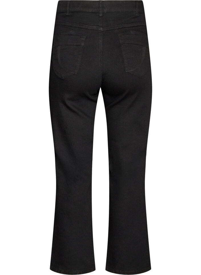 Regular fit Gemma-jeans med h&oslash;y midje, Svart, Packshot image number 1