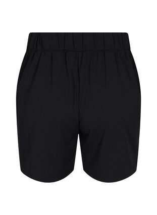 Shorts med lommer og løs passform, Black, Packshot image number 1