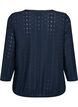 Bluse med V-hals og glidelås, Navy Blazer, Packshot image number 1